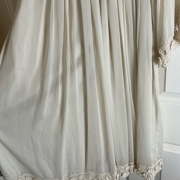 Free People Ivory Etheral Embellished Chiffon Mini Dress-small - Picture 7 of 14